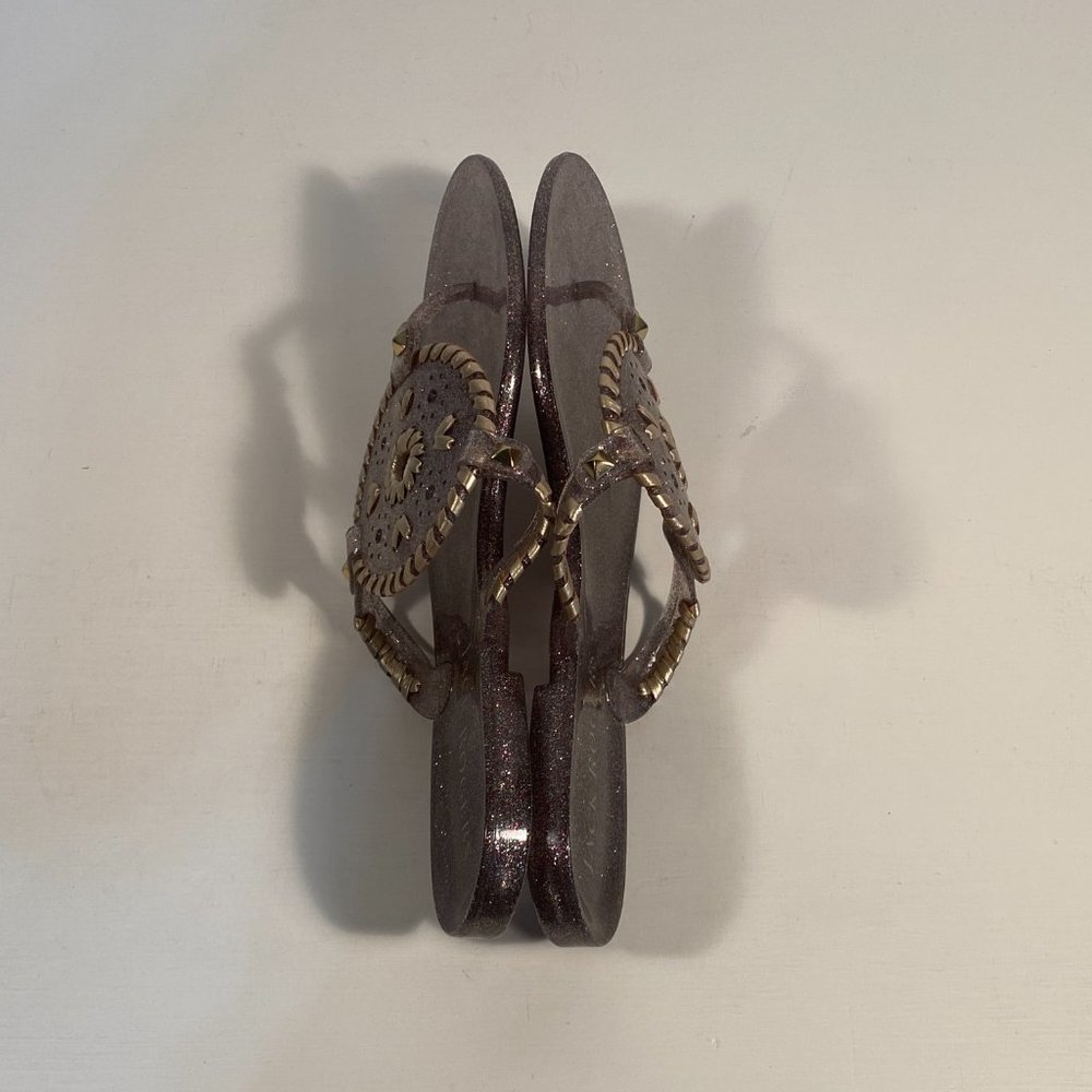 Jack Rogers Sparkle Rubber Jelly Thong Sandals Women Size 9 - Picture 6 of 8